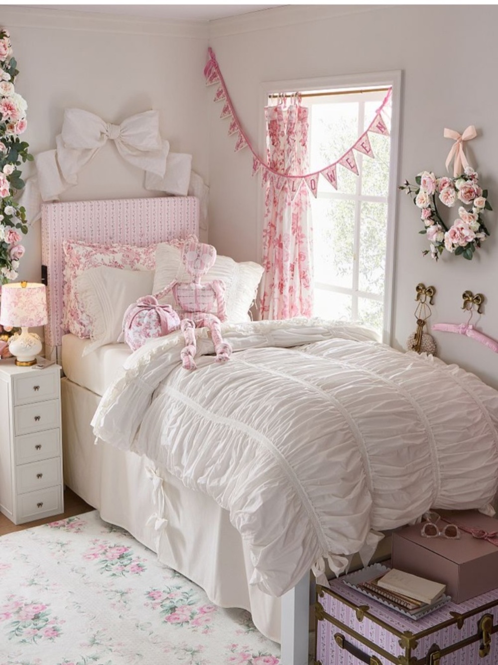 LoveShackFancy Sweet Bows Duvet Cover Twin/Twin XL & 2 Shams NWT